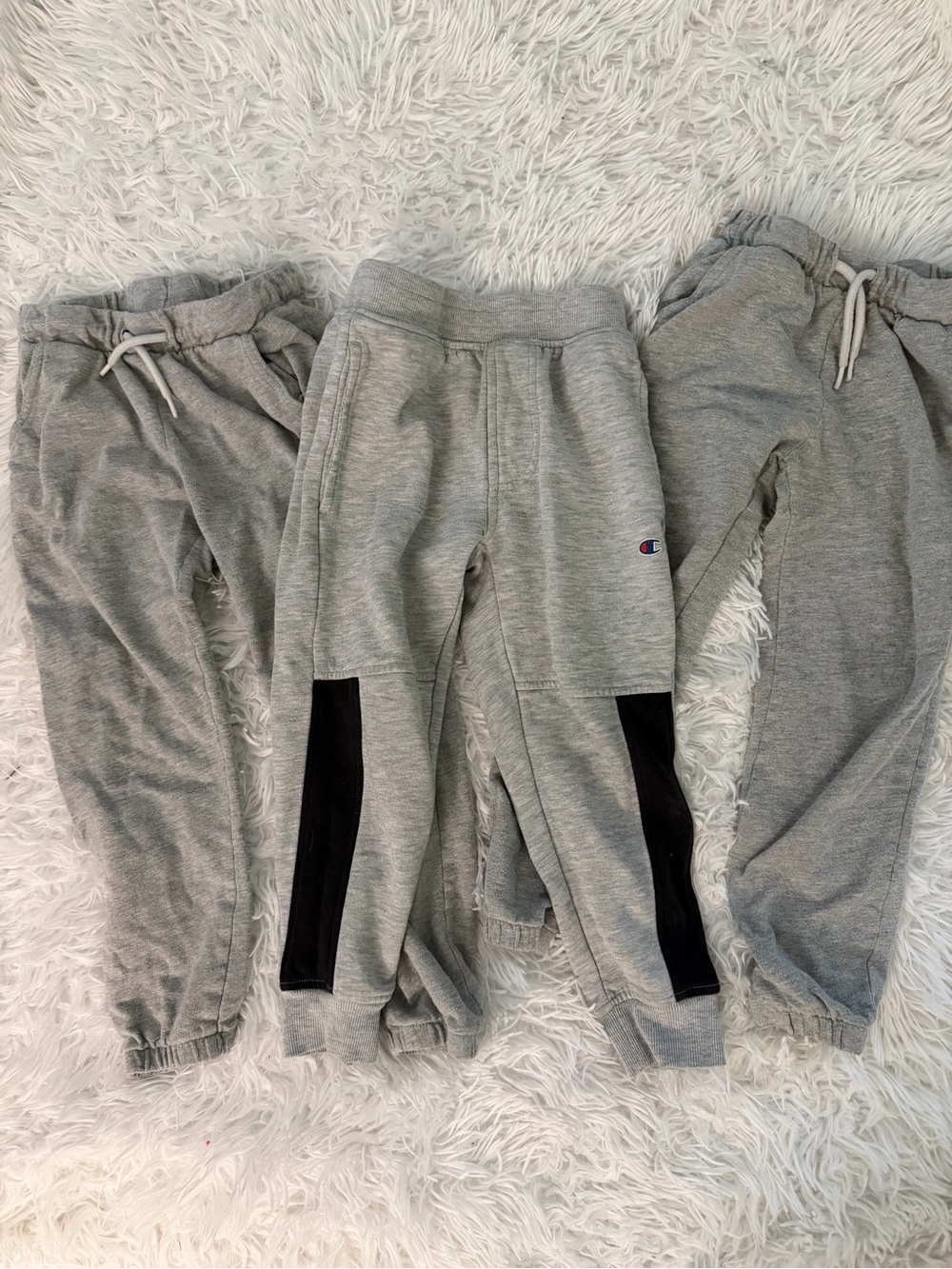 3-Pack Boys 5T Gray Jogger Sweatpants Old Navy Champion Athletic Bundle